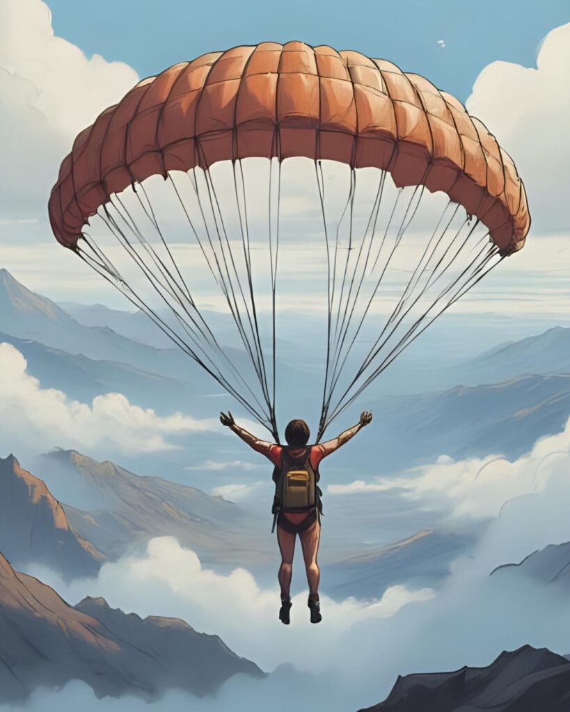 woman parachuting